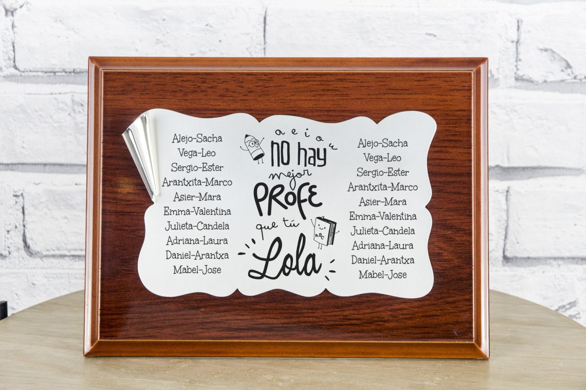 PLACA PERSONALIZADA PROFESORES