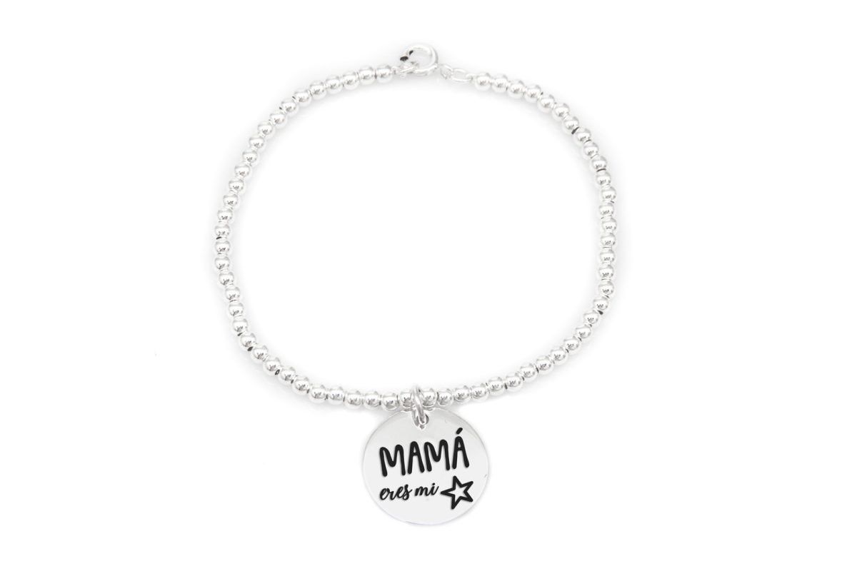 Pulsera medalla mensaje mamá