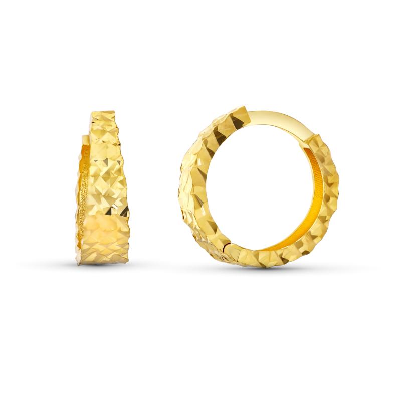 Pendiente Aro Oro 18K Texturas